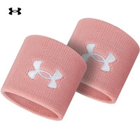 安德玛（UNDERARMOUR）护腕运动男女 吸汗加压护手腕 篮球羽毛球装备护具粉色两只装