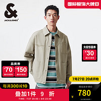 杰克·琼斯（JACK&JONES）秋季潮男宽松上衣肌理感字母刺绣多口袋夹克外套男224321082 E11 卡其色 E11 卡其色 170/92A/S