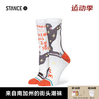 STANCE艺术家联名EELENA FIOERANZA中筒555休闲袜女士袜秋透气棉 米白色W555A23INC-OFW S