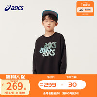 asics亚瑟士【商城同款】童装长袖T恤秋宽松垂感柔软拼接款卫衣