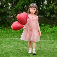 【爱心网纱无袖裙子】夏装儿童连衣裙女童公主裙背心裙户外礼服