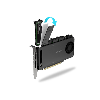  ICY DOCK/艾西达克 免工具安装 M.2 NVMe SSD硬盘盒 PCIe5.0转接卡 硬盘抽取盒