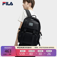 FILA 斐乐官方男士背包2024夏季时尚双肩包大容量书包电脑包