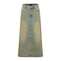 URBAN REVIVO 女士复古废土风休闲洗水牛仔半裙 UWH840110 姜黄色 L