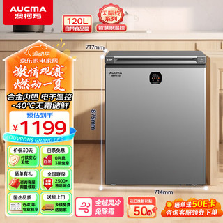 澳柯玛（AUCMA）120升风冷无霜冰柜家用商用单温冷藏柜冷冻柜母乳小冰柜冰箱 天际线系列 BC/BD-120WSD