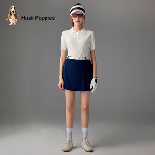 Hush Puppies暇步士女装夏季轻薄优雅短袖POLO衫 泡沫白 L