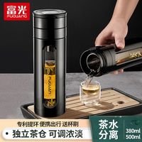 富光玻璃杯大容量商务泡茶杯防烫男女带滤网便携式水杯塑玻杯车载