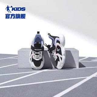 乔丹QIAODAN童鞋女童运动鞋鞋子2024春秋新款小童鞋网面透气儿童跑鞋 乔丹白/梦幻蓝 33码