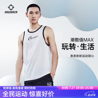 准者运动背心夏季里弗斯同款美式训练跑步速干球衣薄款无袖T恤 纯白色 XS/160