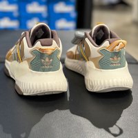阿迪达斯(adidas)三叶草跑步鞋男鞋女鞋夏季透气轻便运动鞋低帮缓震休闲鞋 ID1129/米白棕绿/复古 42