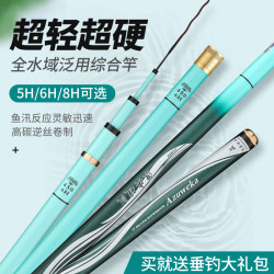 浪尖硬汉 鱼竿手竿碳素超轻  3.6米送礼包+竿稍5H28调