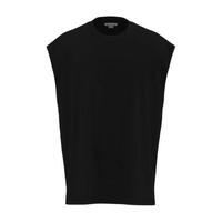 URBAN REVIVO 男士简约休闲字母刺绣棉质无袖背心 UMY440005 黑色 XS