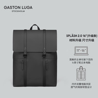 GASTON LUGA原创潮牌设计师背包男双肩包大容量电脑包大学生书包防水耐磨包 典雅黑16