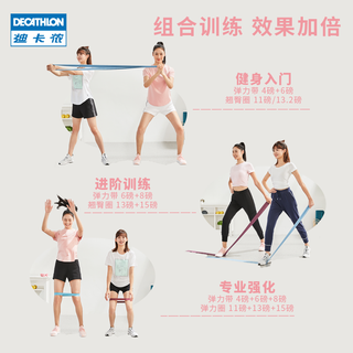 迪卡侬（DECATHLON）瑜伽拉力带弹力带男女阻力带弹力绳翘臀拉伸弹力圈EYAG 翘臀美背组合（紫色）