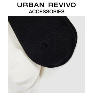 URBAN REVIVO2024秋季男士反光条纹中袜两双装UAMA40114 多色 F