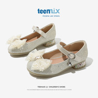 天美意(TEENMIX)天美意女童水晶凉鞋2024春秋新款儿童公主鞋小皮鞋时尚中大童单鞋