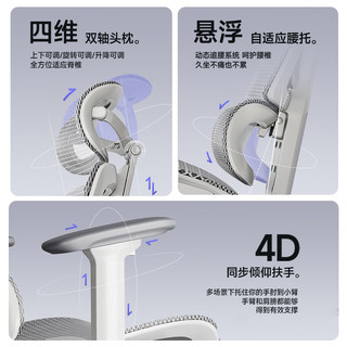 椅品汇人体工学椅电脑椅办公椅子久坐电竞椅学习椅家用游戏力学座椅转椅 镂空-3D扶手-带搁脚-铝合金脚