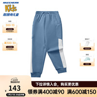 Skechers斯凯奇童裤儿童运动裤男童裤子春秋百搭针织休闲束脚长裤P324B030