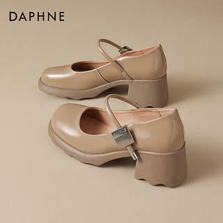 达芙妮（DAPHNE）圆头复古浅口玛丽珍鞋2024时尚百搭通勤女单鞋JK制服鞋