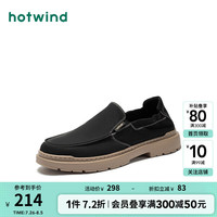 热风休闲布鞋男鞋一脚蹬新款商场同款百搭圆头舒适布鞋轻便爸爸男鞋 0