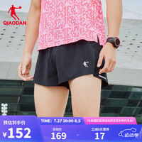 乔丹飞影短裤男夏季透气速干马拉松跑步运动裤子男QZBNK3241051R 黑色