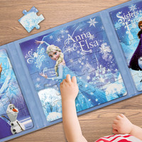 古部爱莎公主磁力拼图磁性冰雪奇缘艾幼儿童书女孩进阶玩具 【5阶】冰雪奇缘25+30+36片