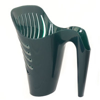 SmartCat 大嘴猫砂铲塑料猫砂铲细孔大号带底座猫砂铲拾便器猫用品 墨绿色