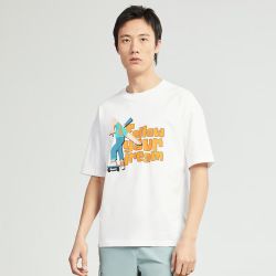 探路者 春夏男女短袖T恤全棉圆领透气潮流舒适TAJJ81779/82778