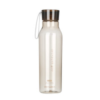 乐扣乐扣(LOCK&LOCK)夏季便携式户外运动水杯手拎式塑料杯 浅棕色 550ml