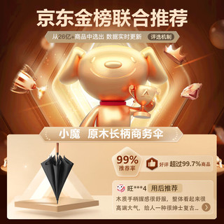 小魔XIAOMO长柄直杆雨伞大号加固抗风男士高端商务高尔夫雨伞可
