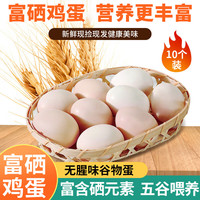 一区鲜生富硒鸡蛋 农家土鸡蛋现捡新鲜谷物柴鸡蛋 优质蛋白 富硒鸡蛋10枚装