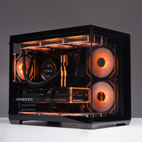 SAMA先马星界mini 海景房机箱无立柱matx电脑台式机360水冷s960暴风雪
