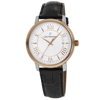 CARLF.BUCHERER 宝齐莱 Adamavi爱德玛尔系列 银色表盘皮带机械男表 00.10314.07.15.01