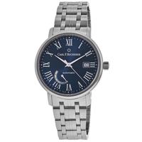 CARLF.BUCHERER 宝齐莱 爱德玛尔系列 蓝色表盘钢带机械男表 00.10323.08.51.21