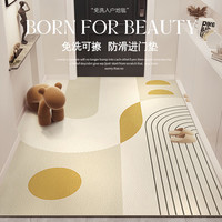 桂岐 地垫入户门垫简约玄关进门口脚垫子可擦可裁剪免洗耐脏防滑地板垫 迦音-入户地垫