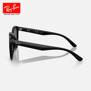 雷朋（RayBan）太阳镜2023大框眼镜修饰显脸小素颜户外防晒墨镜0RB4392D 601/81黑色镜框深灰色偏光镜片 尺寸66