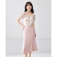 套装2024夏季韩版名媛淑女气质碎花通勤风上下套裙