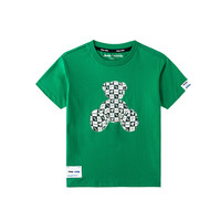 Jeep吉普童装男童t恤夏季纯棉短袖联名款休闲运动中大童短袖 原野绿 130cm