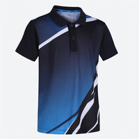 迪卡侬（DECATHLON）乒乓球polo衫蓝黑M131-140cm4855036 蓝黑色 M-(131-140cm-8-9岁)