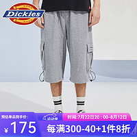 dickies卫裤短裤 男式轻薄休闲运动下装七分卫裤短裤010354 中羽灰 XL