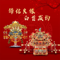 拼酷(piececool)花轿+凤冠 十里红妆3d立体拼图金属模型手工diy 花轿+凤冠+初级工具套装