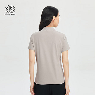 KOLON SPORT/可隆SECO空气POLO衫 女子户外吸湿速干运动抗菌短袖 LKPT4MT530-GR 灰褐 L 170/92A