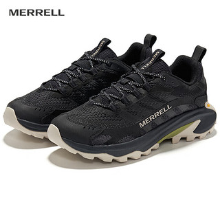 迈乐（Merrell）迈乐MOAB SPPED 2速徒户外低帮男款越野跑鞋耐磨防滑轻量徒步鞋 黑色J037525 42