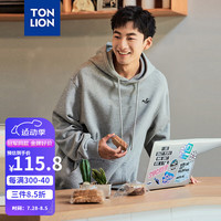 唐狮 TONLION2024早秋新款男左胸小细节印花连帽卫衣TB