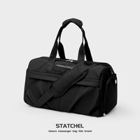 Seafew斜挎运动包包男士干湿分离游泳包大容量行李袋手提旅行包女士 黑色小号-干湿分离/独立鞋仓