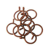 NITORI宜得利家居静音窗帘扣子非开口吊环挂钩式罗马杆挂环窗帘环