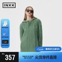 英克斯（inxx）APYD秋新品连帽套头纯色针织衫男女同款毛衣APE3060823