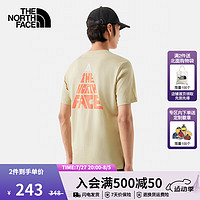 北面（The North Face）速干T恤男短袖休闲三角字母舒适吸湿半袖透气简约24春夏|88GU 3X4/砾石沙 M/170