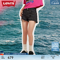 Levi's李维斯501女士牛仔短裤56327-0318 黑灰色 24