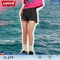 Levi's李维斯501女士牛仔短裤56327-0318 黑灰色 26